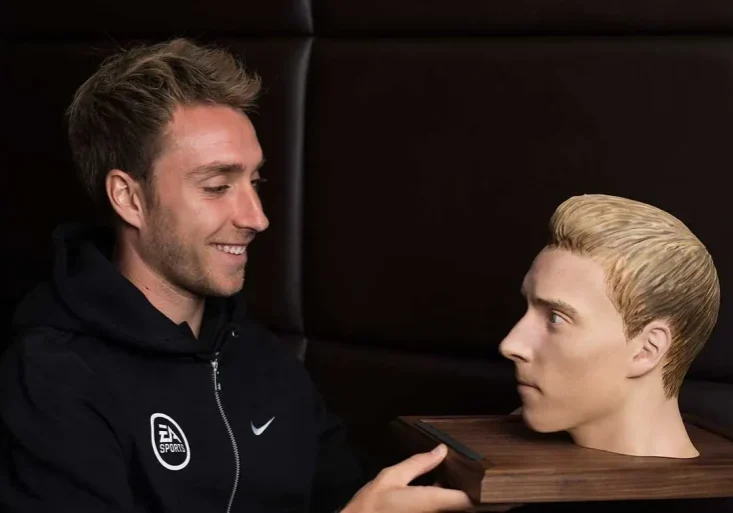 3D printed heads for the launch of FIFA view